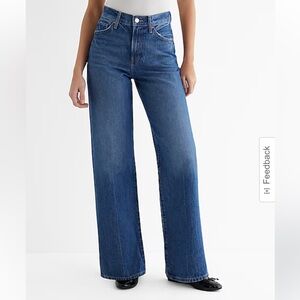 Express Blue Flare & Wide Leg Jeans 10 Long